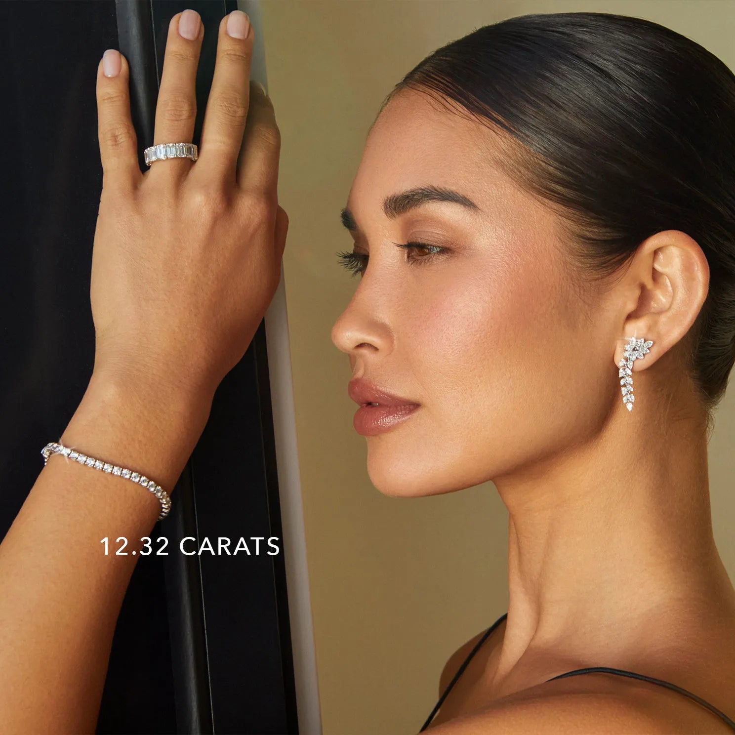 18k White Gold, 12.32 TCW